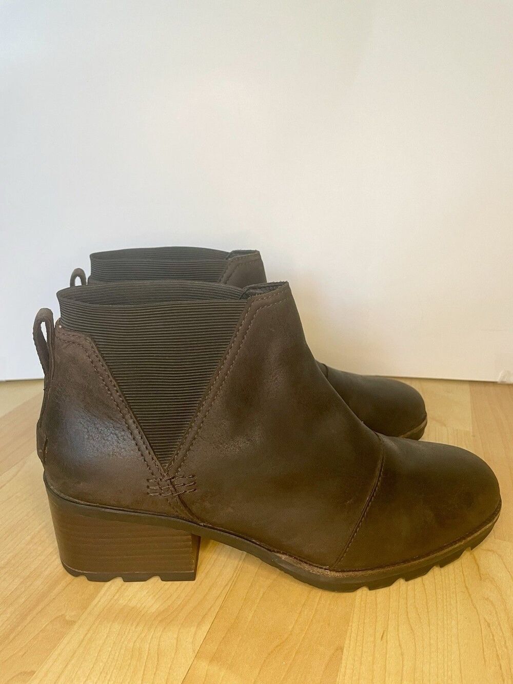 Sorel Women’s Cate Chelsea Booties Leather Size 10 Brown